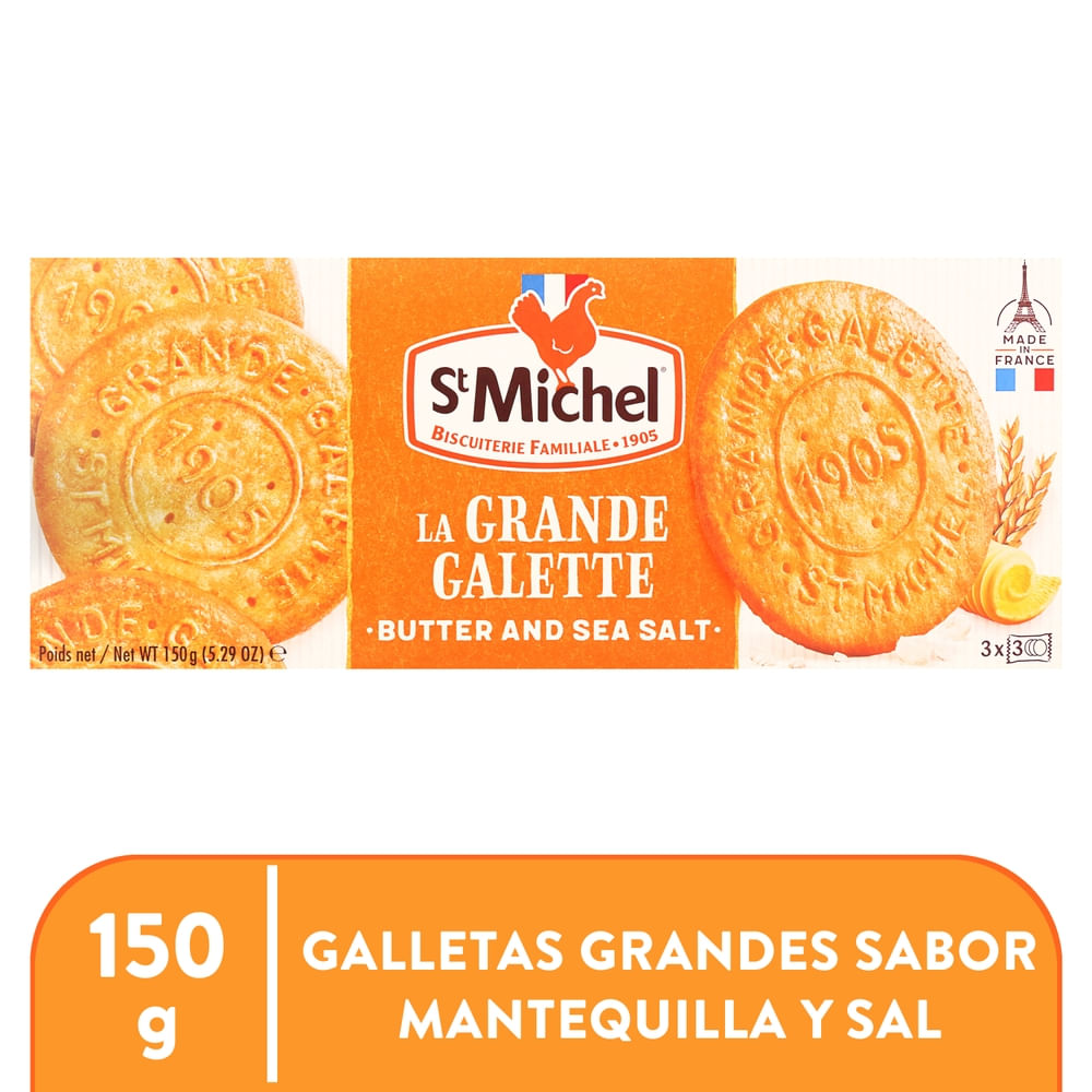 St Michel 9 Grandes Galettes Butter Biscuits With Sea Salt 150gm