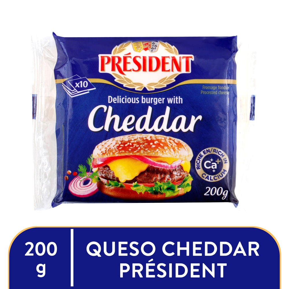 President Cheddar Burger 200g