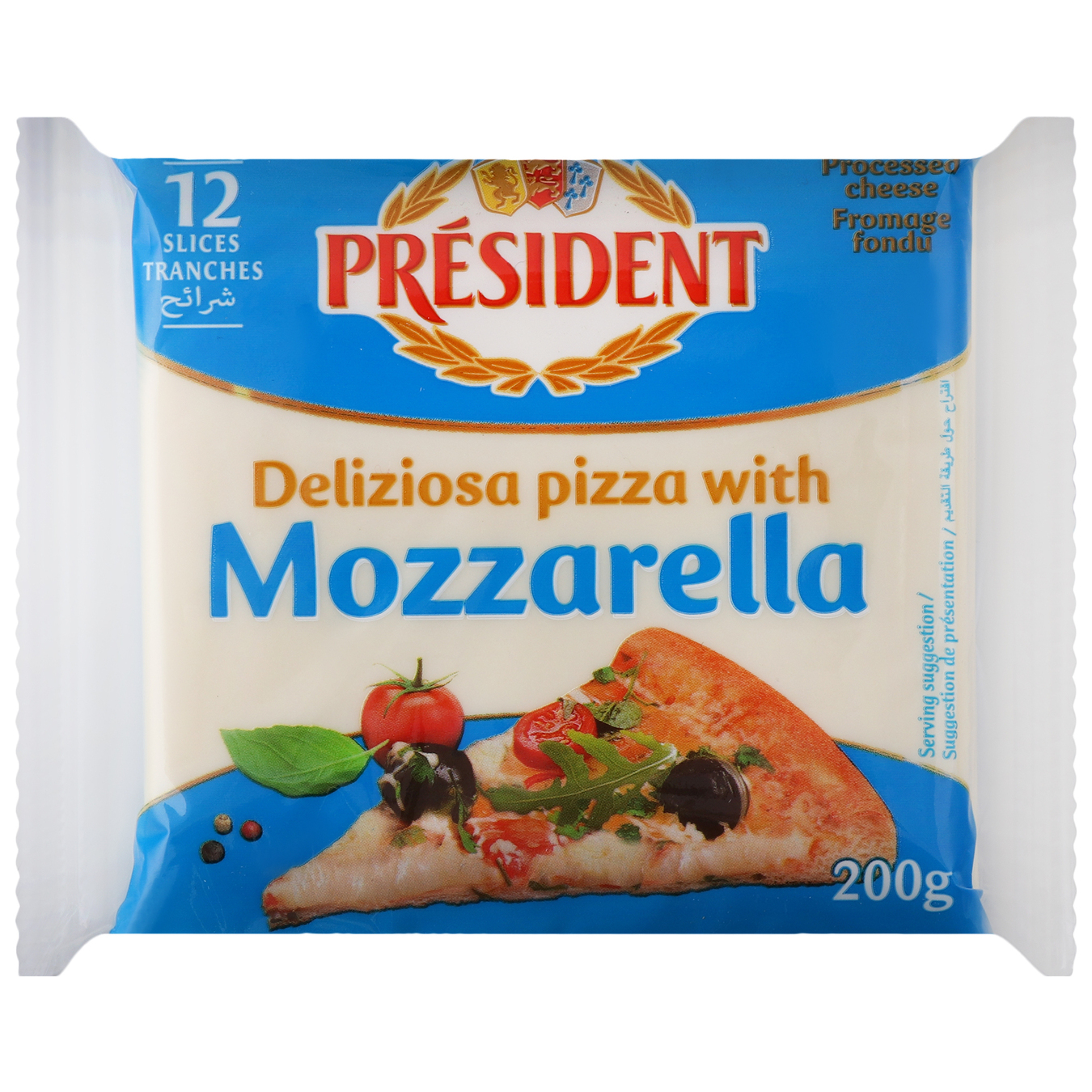 President Pizza Mozzarella Slices 200g