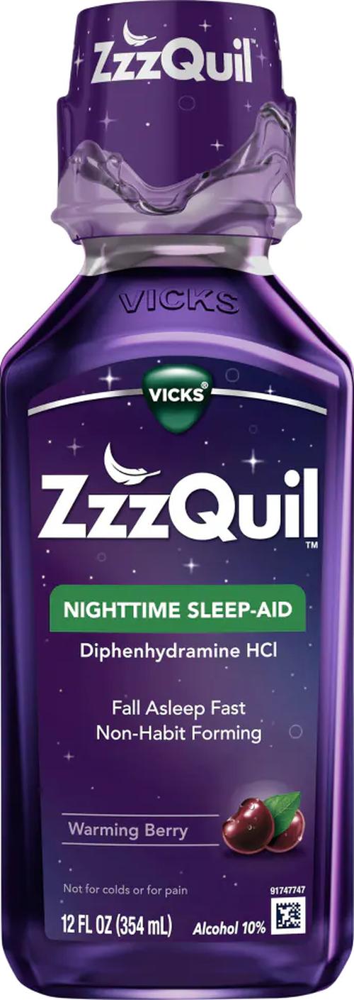 Vicks ZzzQuil Warming Berry Nighttime Sleep-Aid Liquid