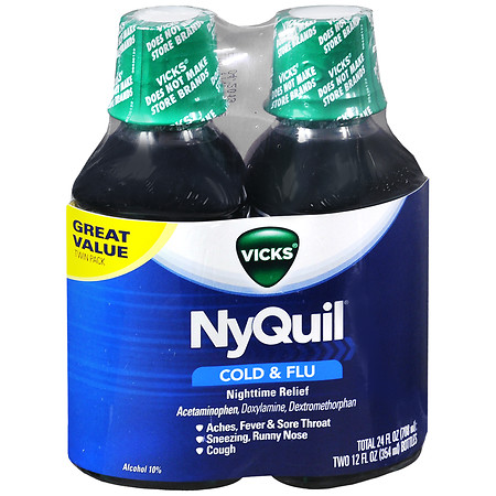 Vicks NyQuil Cold & Flu Nighttime Relief Acetaminophen Twin Pack
