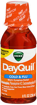 DayQuil Cold & Flu Relief Liquid, 8 Fl Oz