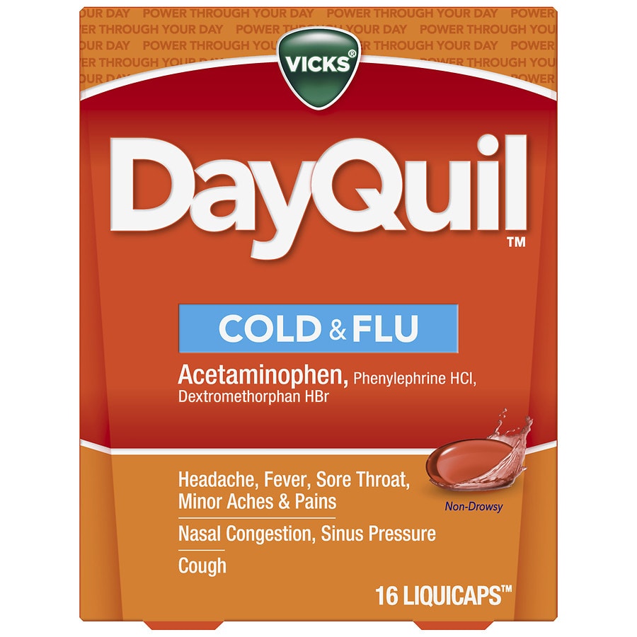 Vicks Dayquil Cold And Flu Multi-Sym, 16