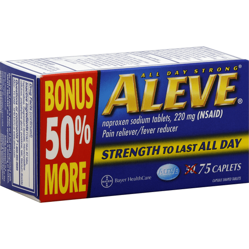 Aleve Naproxen Sodium 220mg Pain Reliever/Fever Reducer 50