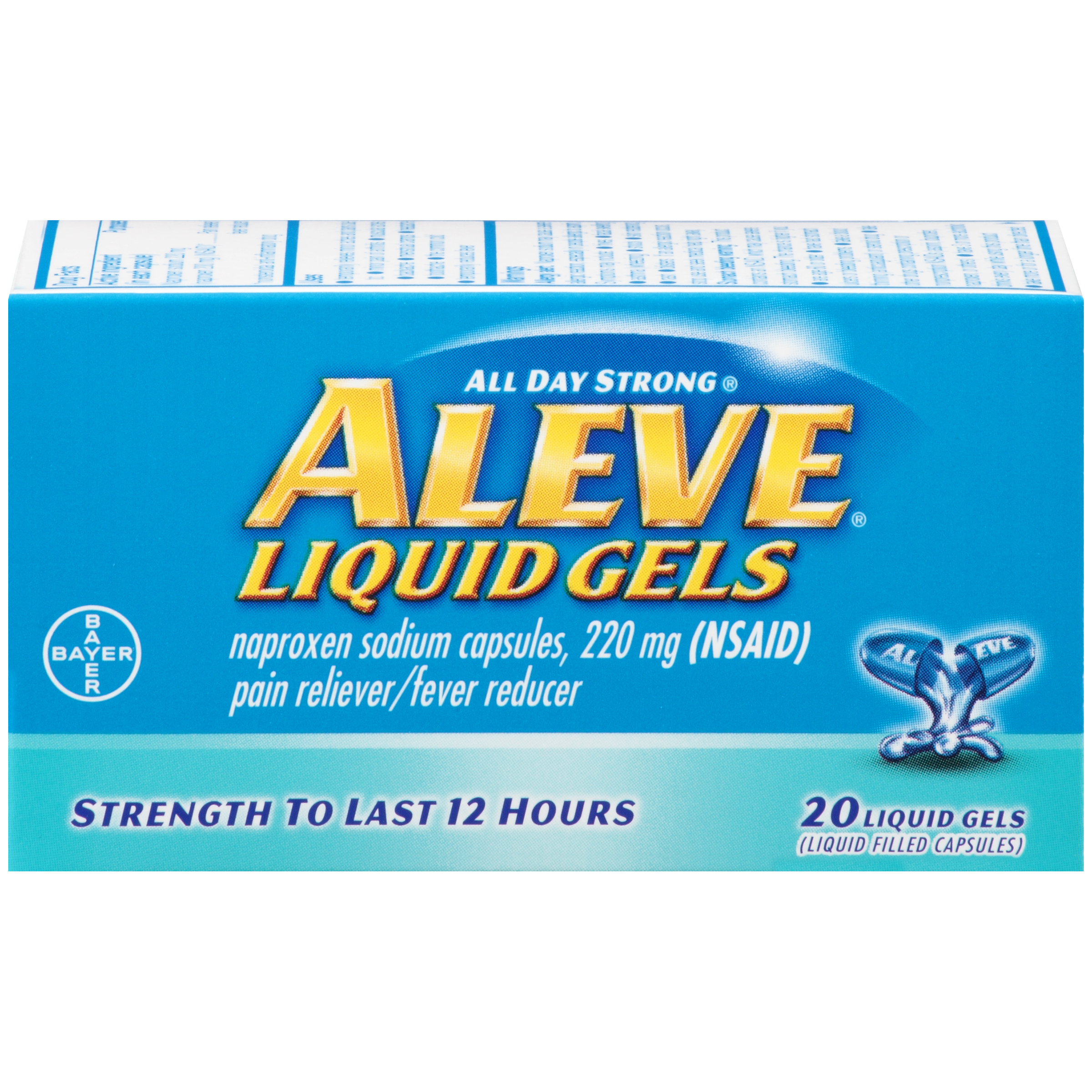 Aleve Liquid Gels W Naproxen Sodium, Pain Reliever/Fever Reducer, 220 Mg
