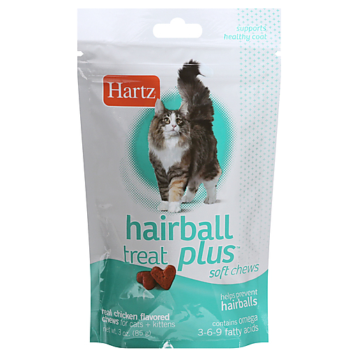 Hartz Soft Chews Real Chicken Flavor Hairball Treat Plus 3 Oz