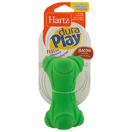Hartz Dura Play Bacon Scented Bone Dog Toy Medium