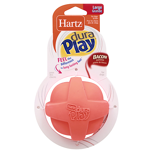 Hartz Dura Play Bacon Scented Dog Ball Toy Large