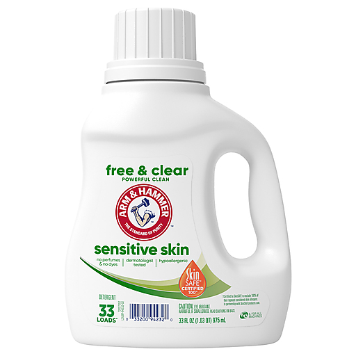 Arm & Hammer Detergent, Sensitive Skin, Free Clear 33 Fl Oz