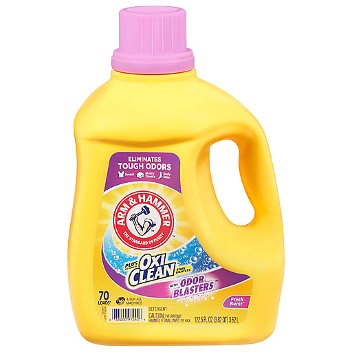Arm & Hammer Plus Oxi Clean Odor Blasters Fresh Burst, 70 Loads Liquid Laundry Detergent, 122.5 Fl Oz