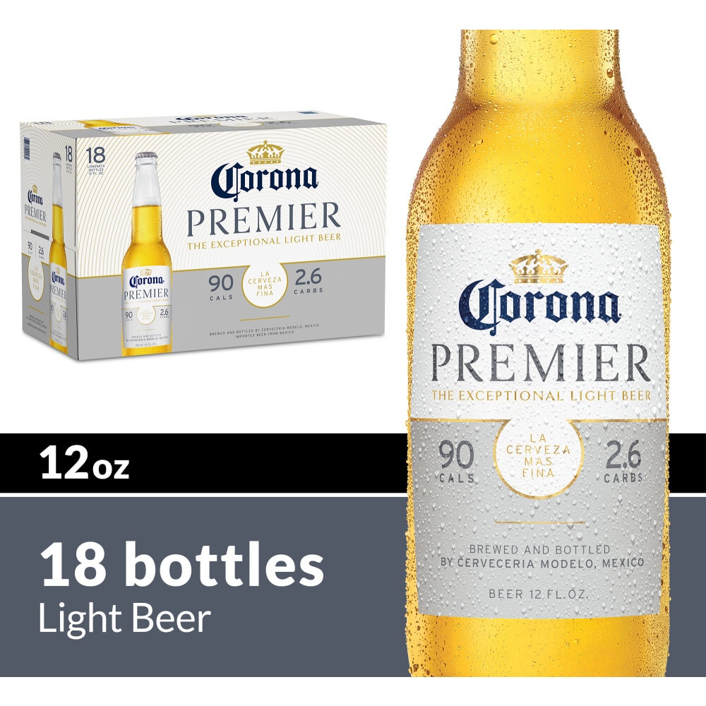 Corona Premier Mexican Lager Light Beer, 18 Pk 12 Fl Oz Bottles, 4.0% ABV