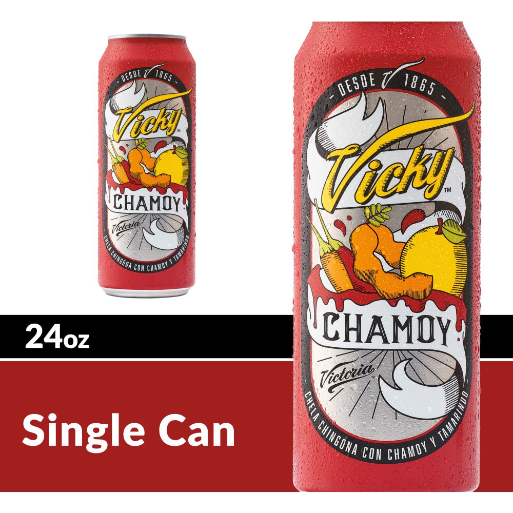 Victoria Vicky Chamoy Mexican Flavored Beer, 24 Fl Oz Can, 3.5% ABV