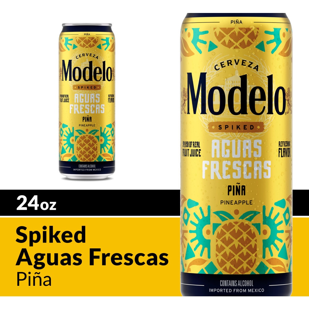 Modelo Spiked Aguas Frescas Pina Flavored Malt Beverage 1 Can