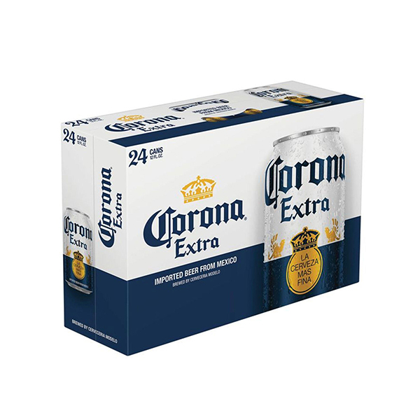 Corona Extra Lager Mexican Beer, 24 Pk 12 Fl Oz Cans, 4.6% ABV
