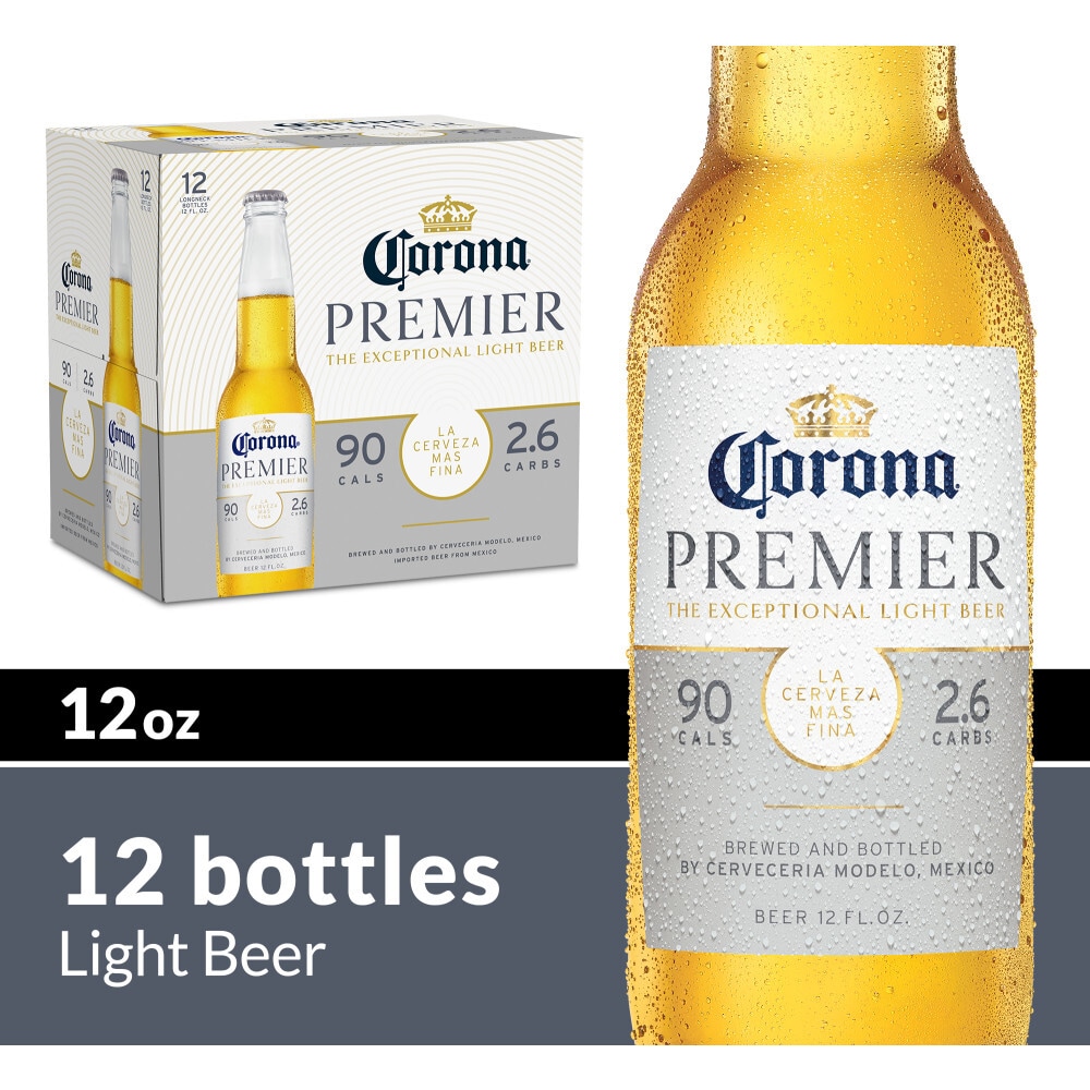 Corona Premier Mexican Lager Light Beer 12 Pk Bottles