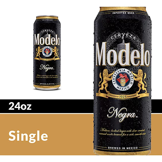Modelo Negra Amber Lager Mexican Beer, 24 Fl Oz Can, 5.4% ABV