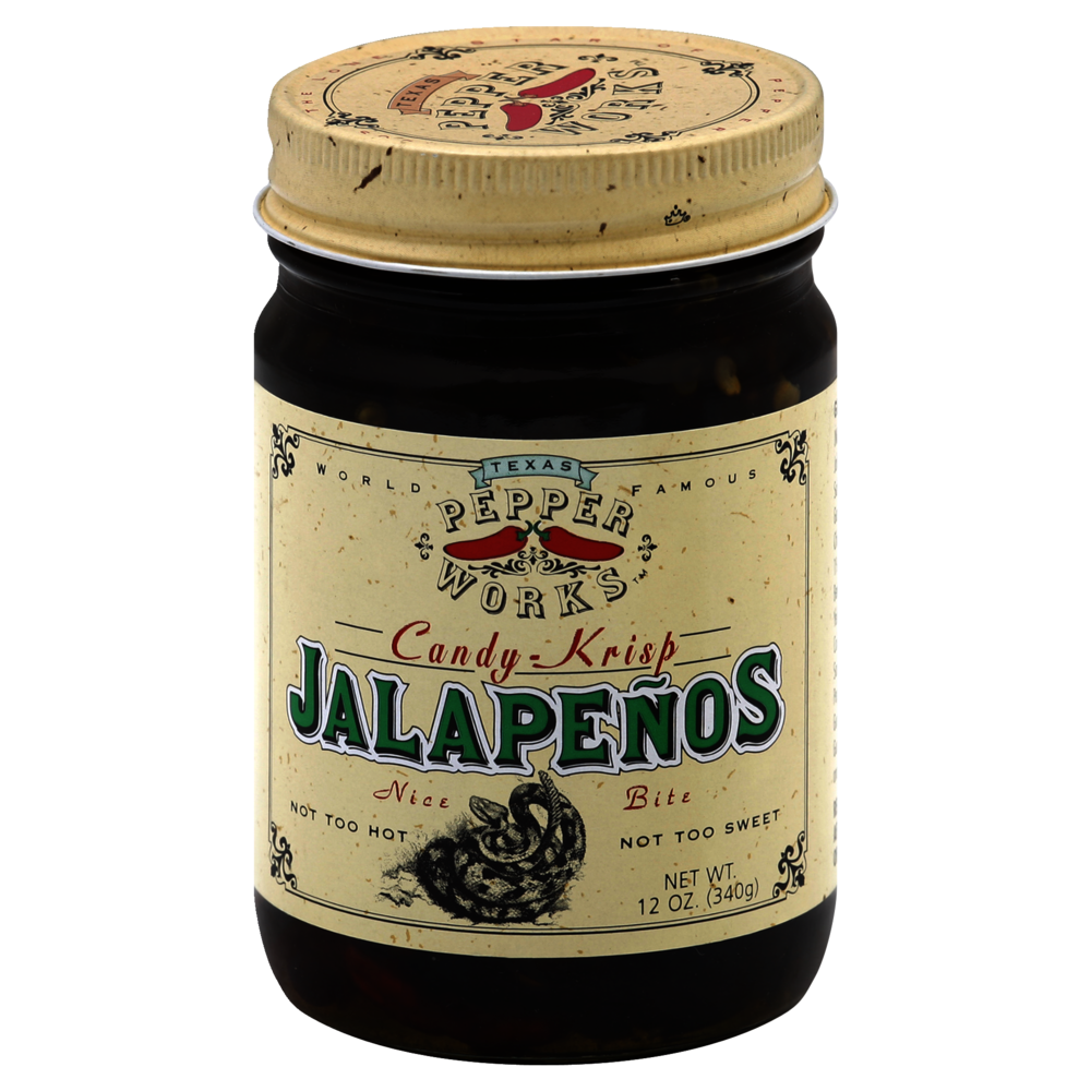 Pepper Works Texas Candy Krisp Jalapenos, 12 Oz