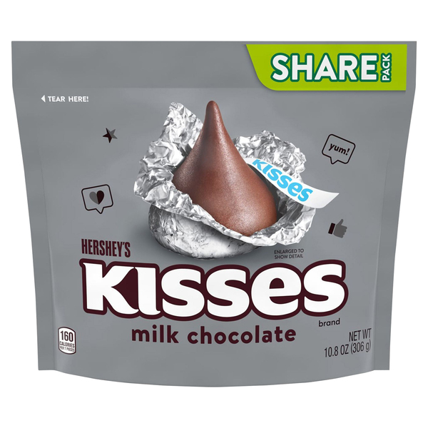 Hershey's KISSES Milk Chocolate Valentine's Day Candy Share Pack