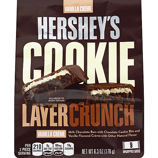 Hershey's Vanilla Creme Cookie Layer Crunch Chocolate Bars 6.3 Oz. Bag