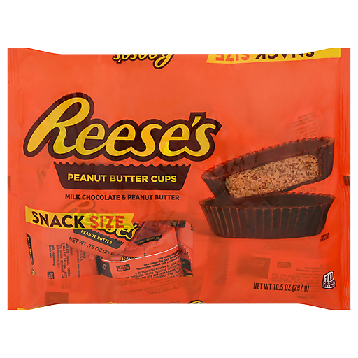 Reese's Milk Chocolate Peanut Butter Cups Snack Size Candy - 10.5oz