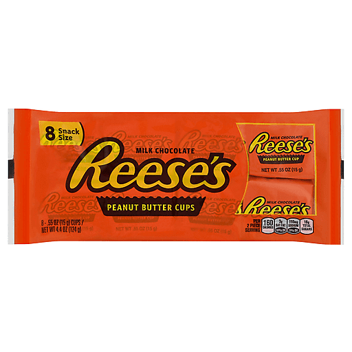 Reese's Milk Chocolate Peanut Butter Snack Size Cups Candy Packs
