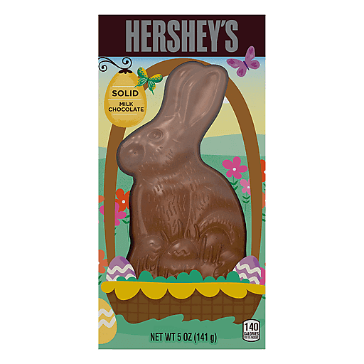 Hershey's Solid Milk Chocolate, Easter Candy Bunny Gift Box, 5 Oz
