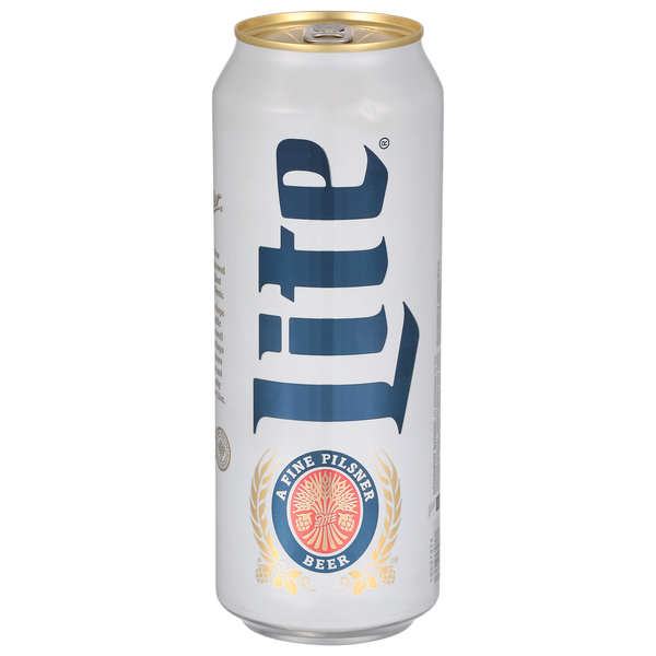 Miller Lite American Light Lager Beer, 4.2% ABV, 24-oz Beer Can