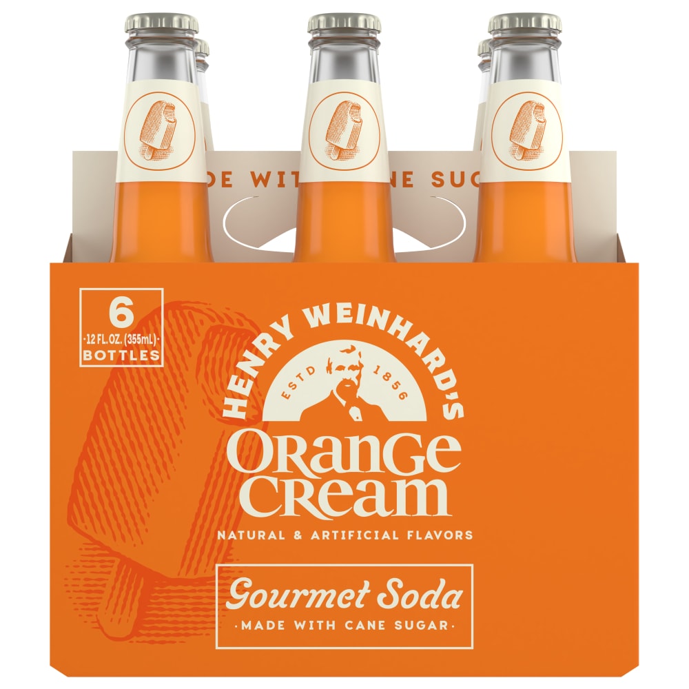 Henry Weinhard's Orange Cream Gourmet Soda, 6 Pack, 12 Fl. Oz. Bottles