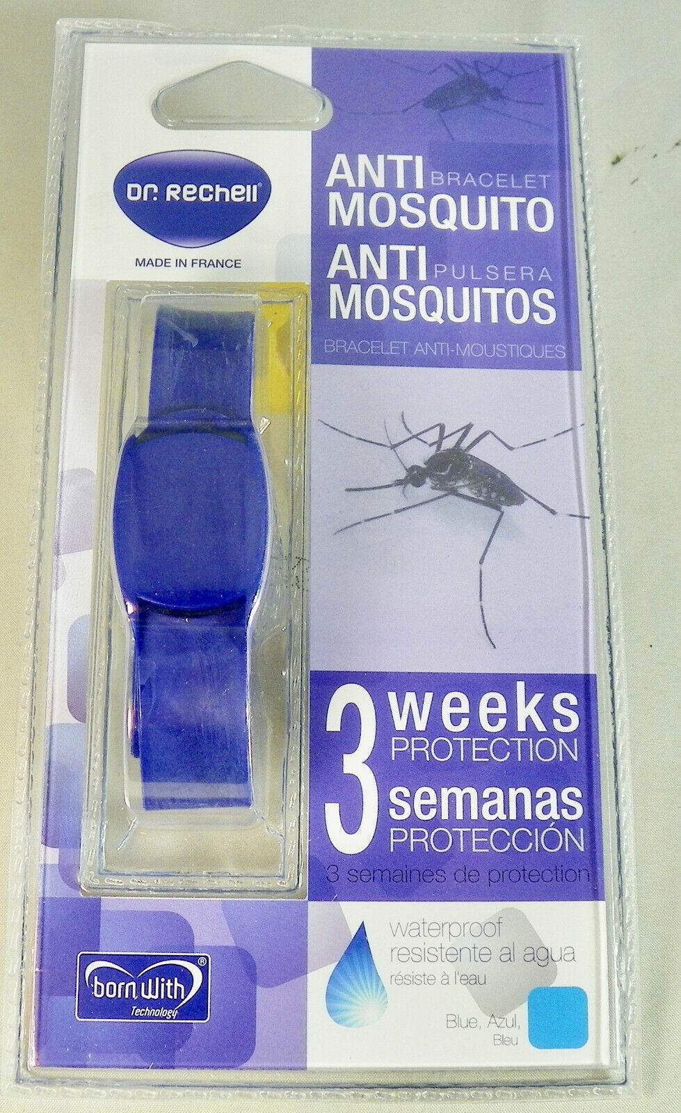 Dr. Rechell Waterproof Anti Mosquito Bracelet, Black - 3 Weeks Protection