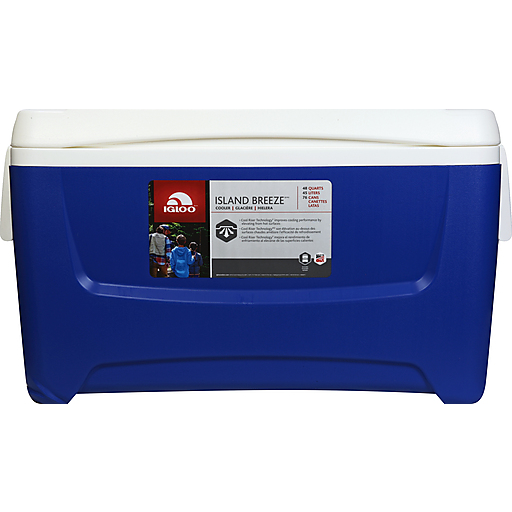 Igloo Island Breeze Cooler, Blue, 48 Quart