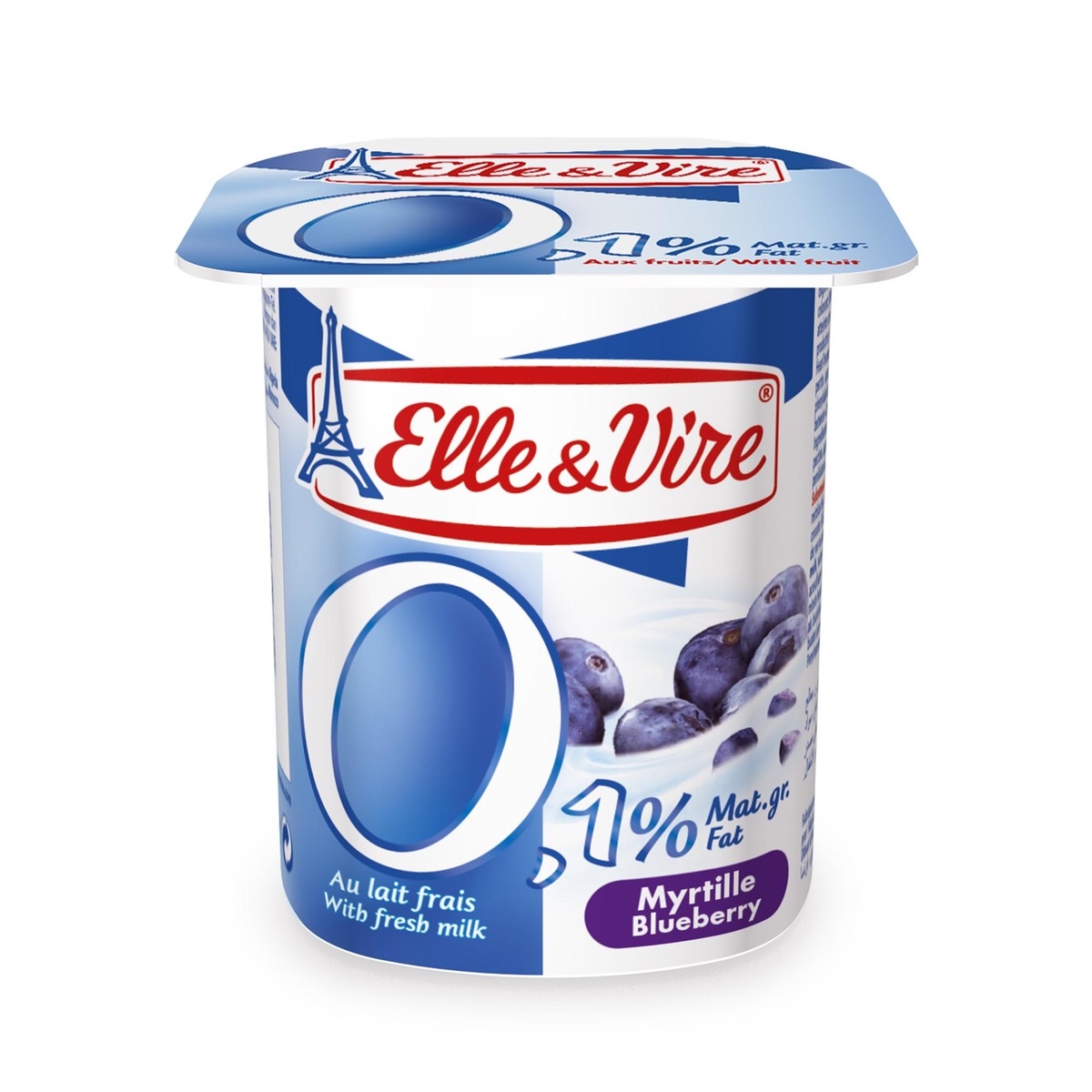 Elle & Vire Yogurt Blueberry Light 125g