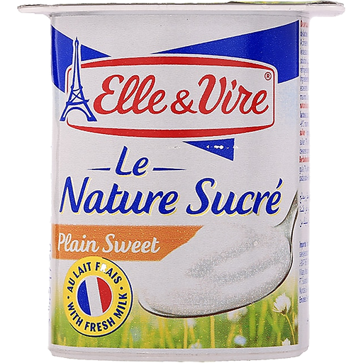 Elle And Vire Yoghurt Plain Sweet Dessert Lacte 125Gr