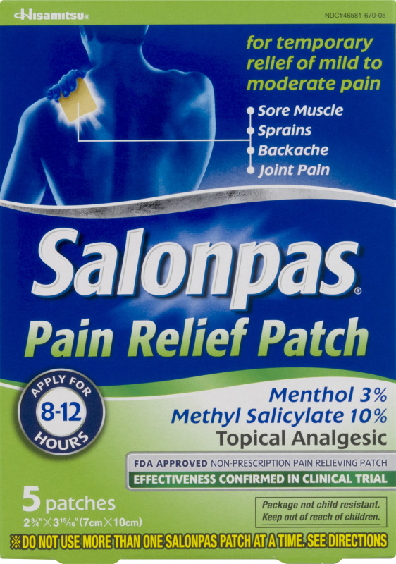 Salonpas Pain Relief Patch, Minty Scent