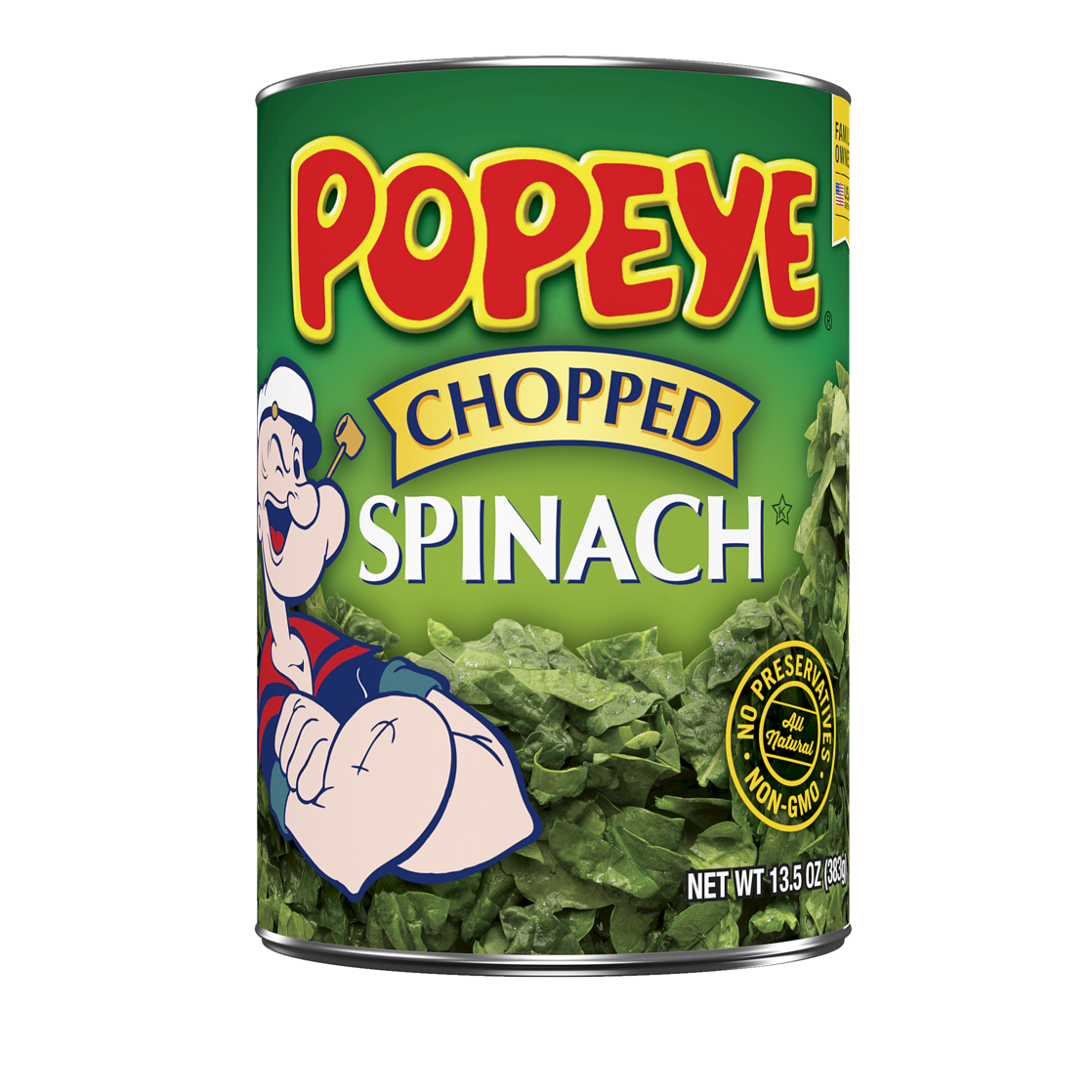Popeye Allens, Chopped Spinach, 13.5oz Can