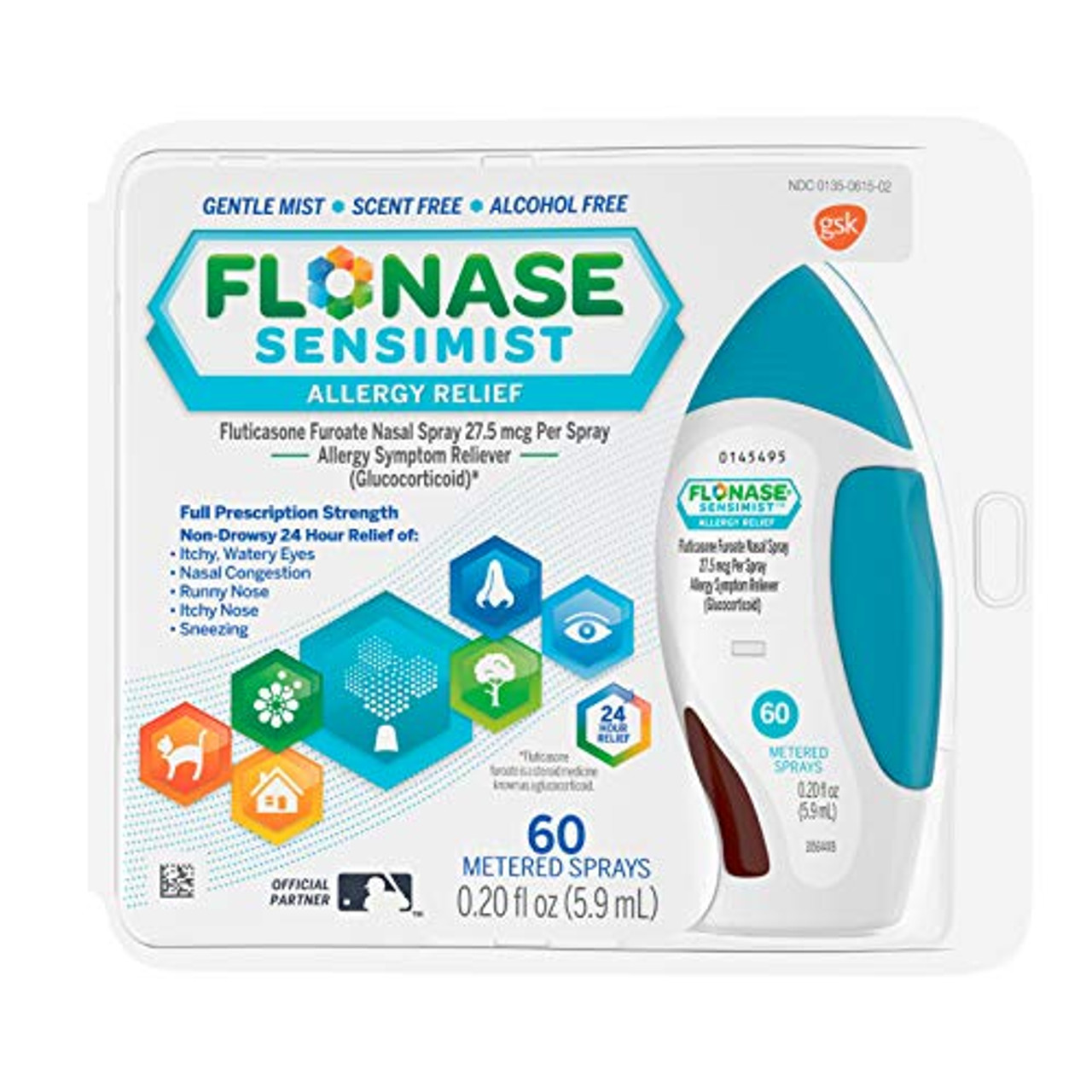 Flonase Sensimist Full Prescription Strength Allergy Relief Nasal Spray 0.20 Fl Oz