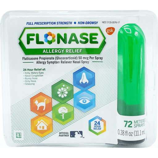 Flonase Nasal Spray, Allergy Relief, Full Prescription Strength, Non-Drowsy