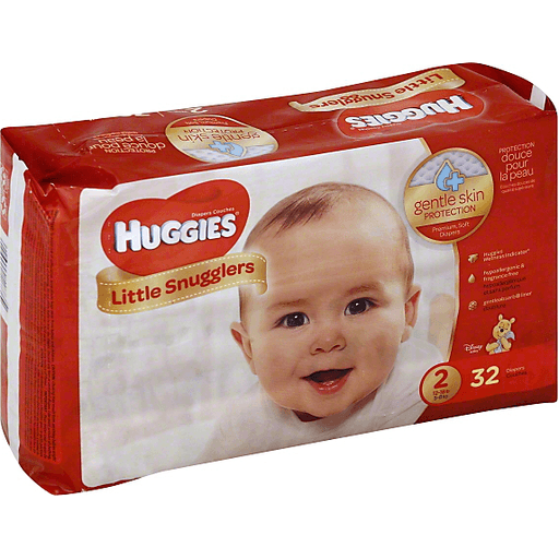 Huggies Little Snugglers Baby Diapers, Size 2