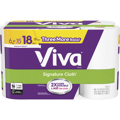 Viva 49634 Signature Cloth Choose-A-Sheet Kitchen Roll Paper Towels