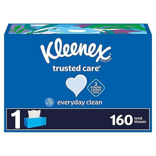 Kleenex 54266 Trusted Care Facial Tissue, White