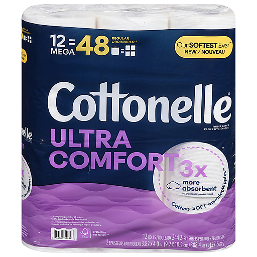 Cottonelle Ultra Comfort Toilet Paper - 12 Mega Rolls