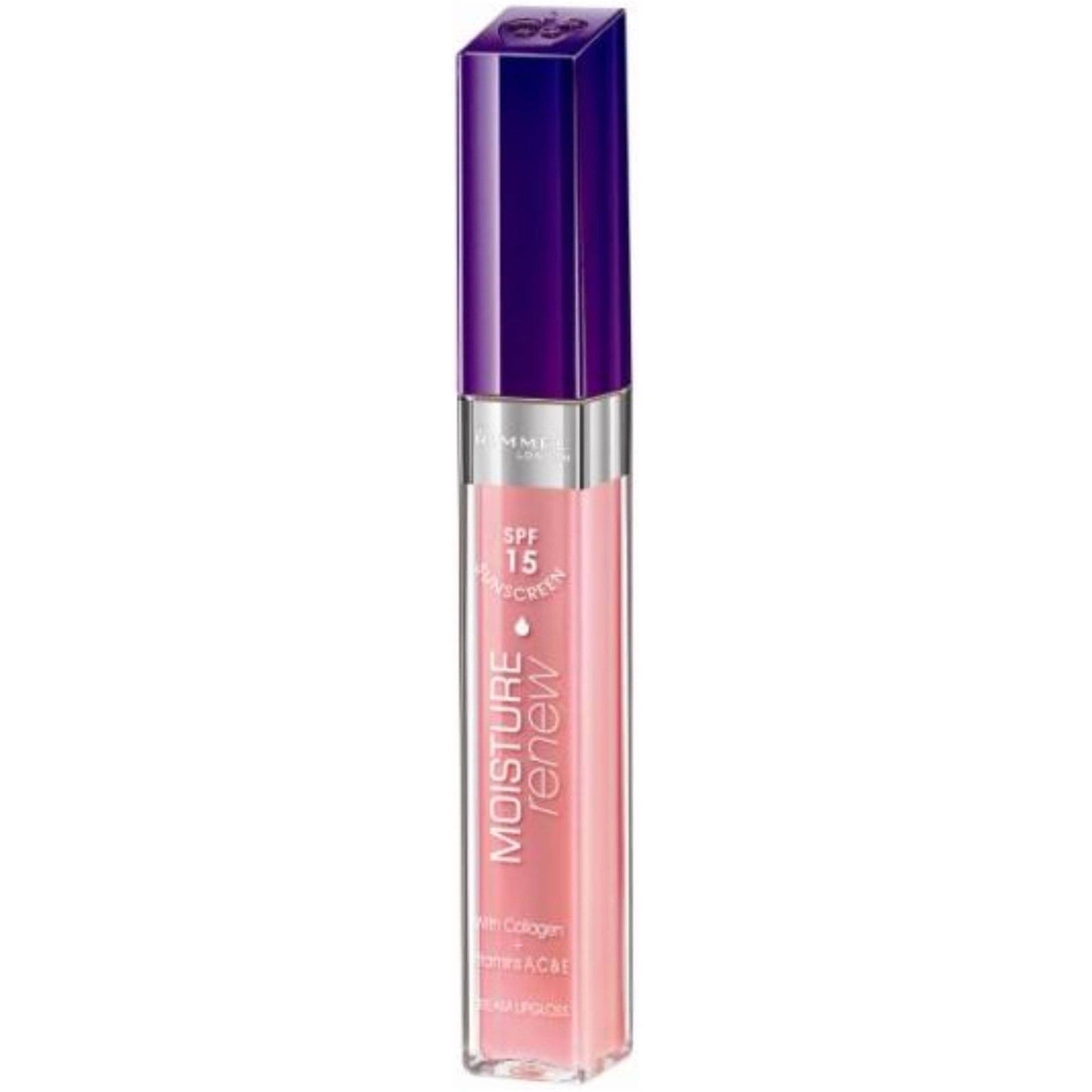 Rimmel Moisture Renew Lipgloss W/Colllagen 145 Pink Protect