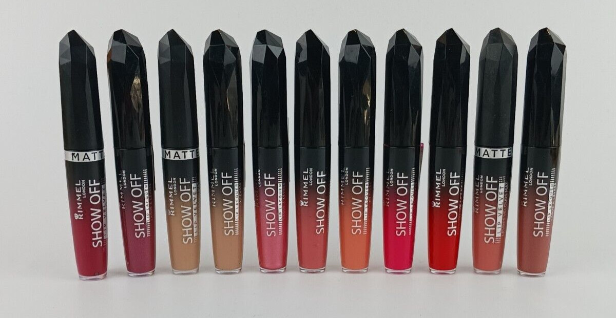 11 Pack Mixed Lot Rimmel Show Off Lip Lacquer Colors In Description