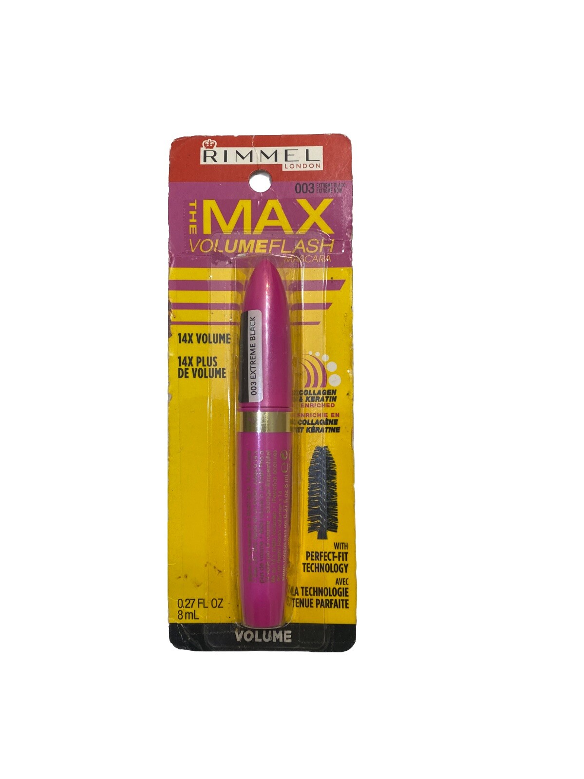 Rimmel VOLUME FLASH THE MAX Mascara - EXTREME Black 003 - NEW W/ BOX DAMAGE