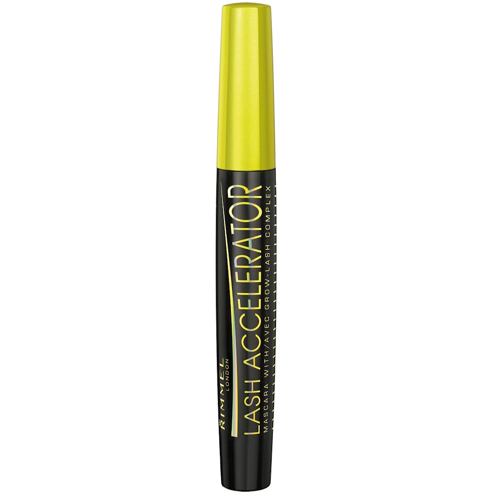 Rimmel London Lash Accelerator Mascara, Ultra-Lengthening, Grow-Lash Complex, Hybrid Bristle Brush, 003, Extreme Black, 0.23oz