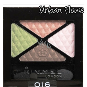 Rimmel London Glam Eyes Quad Oční Stíny 016 Urban Flower 4 G