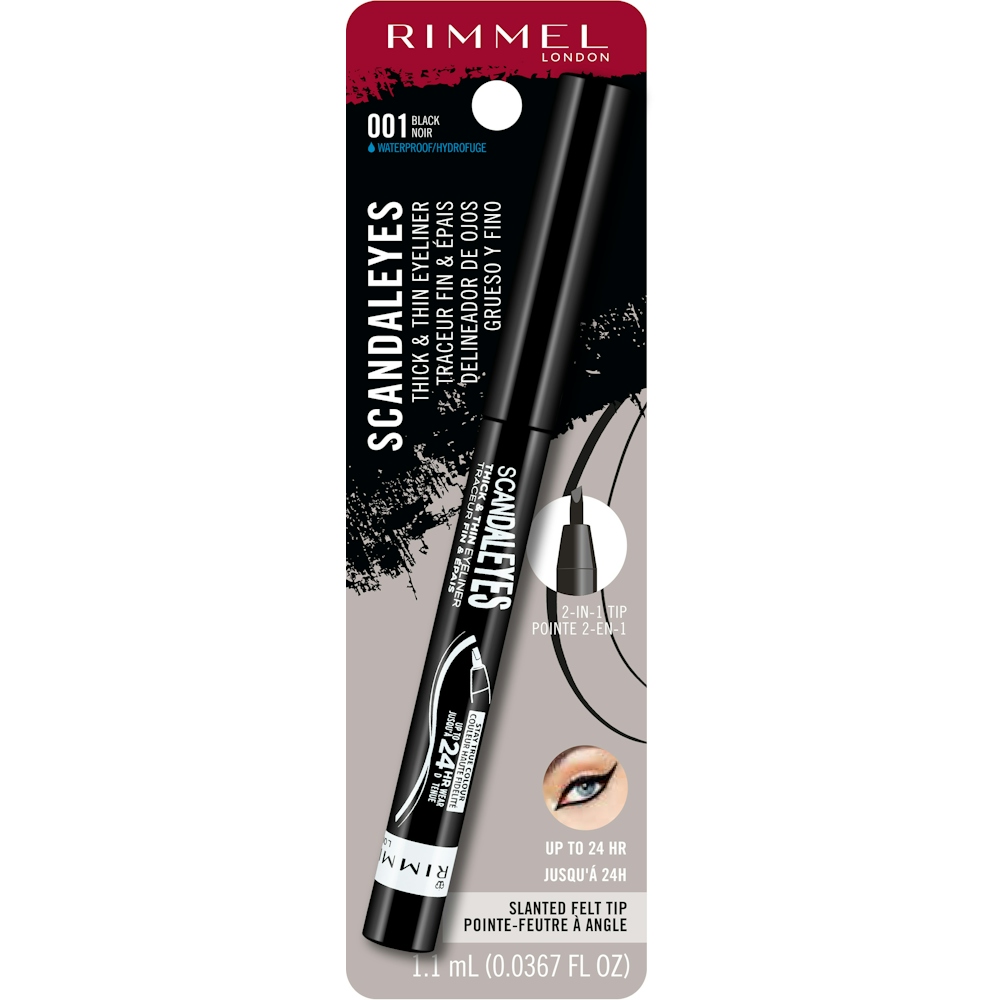 Rimmel London Scandaleyes Thick & Thin Eyeliner 001 Black 1.1 Ml