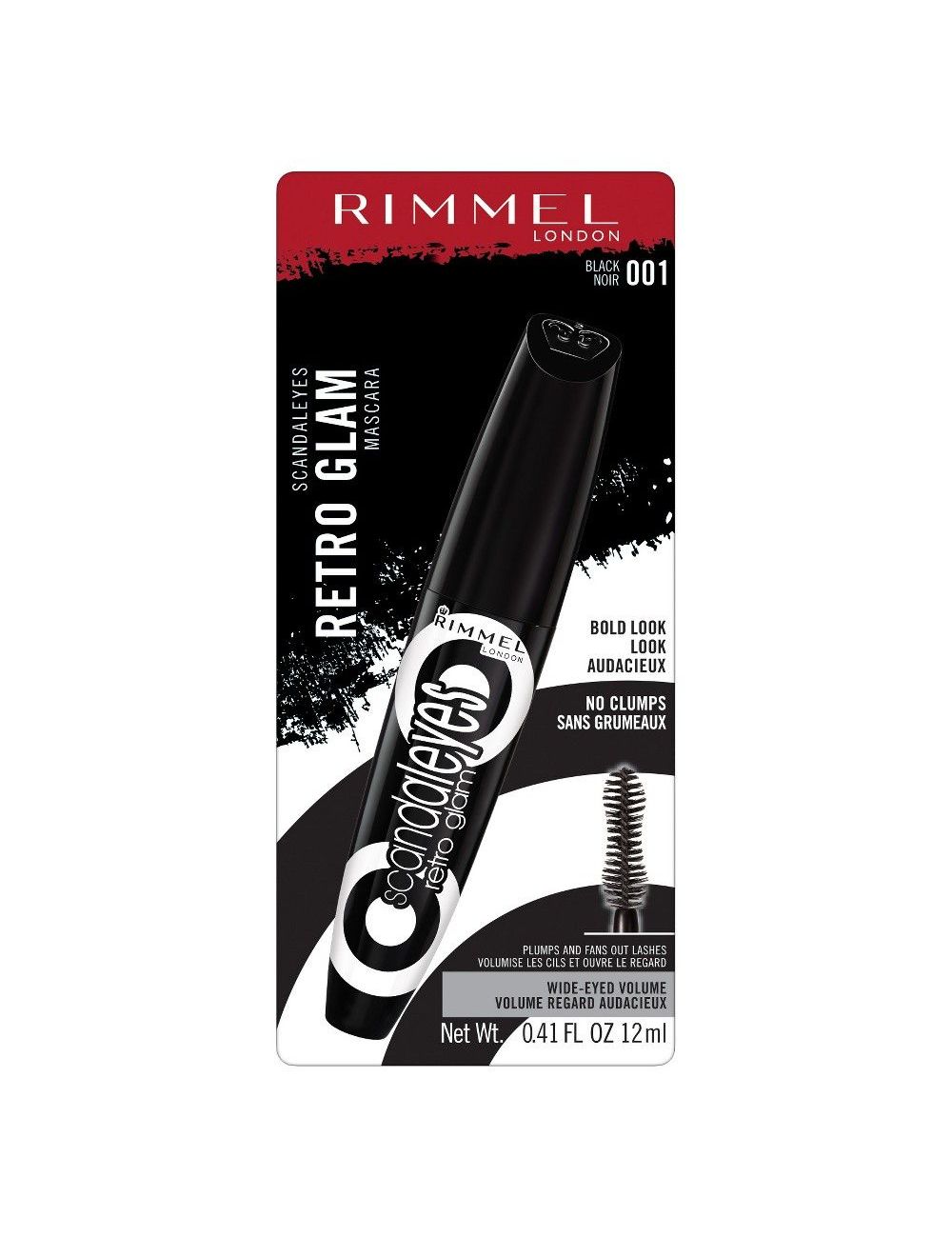 Rimmel ScandalEyes Retro Glam Mascara, Black 001