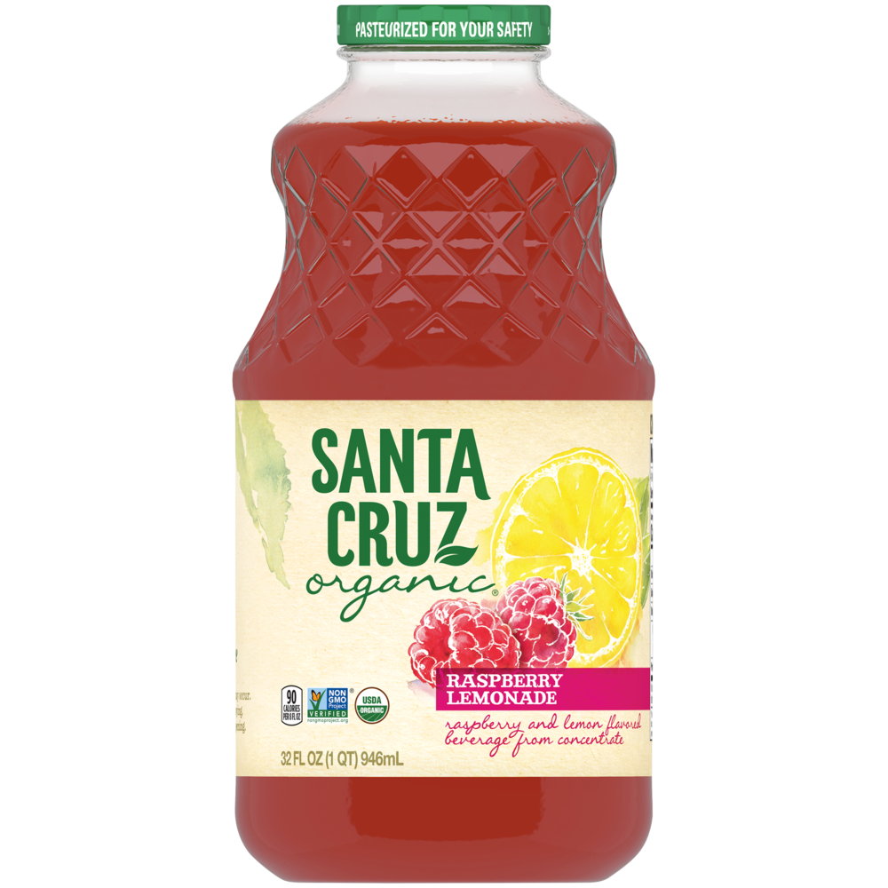 Santa Cruz Organic Raspberry Lemonade, 32 Ounces