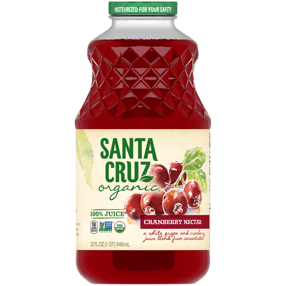 Santa Cruz Organic Cranberry Nectar Juice Blend, 32 Ounces