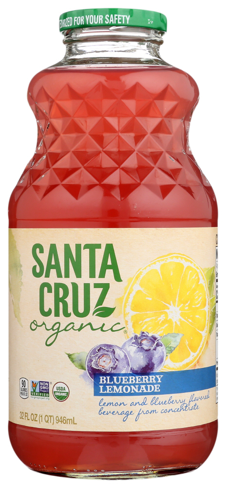 Santa Cruz Organic Juice, Blueberry Lemonade 32 Fl Oz